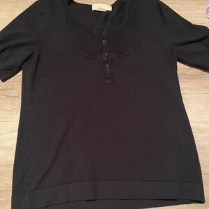 Michael Kors super soft short sleeve sweater black size large T22